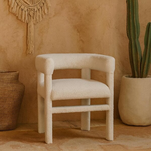 Wyld Haus Sarlat White Boucle Cosy Occasional Chair