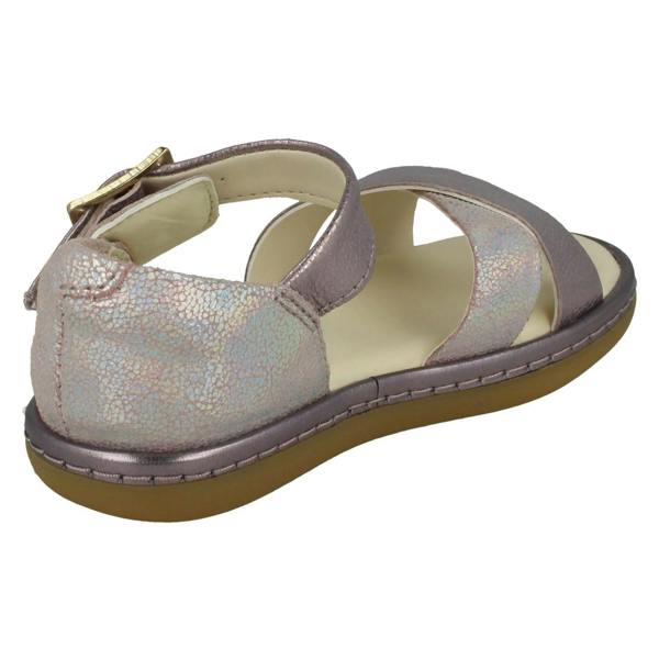 Clarks Girls Clarks Cross Detailed Sandals Skylark Pure T