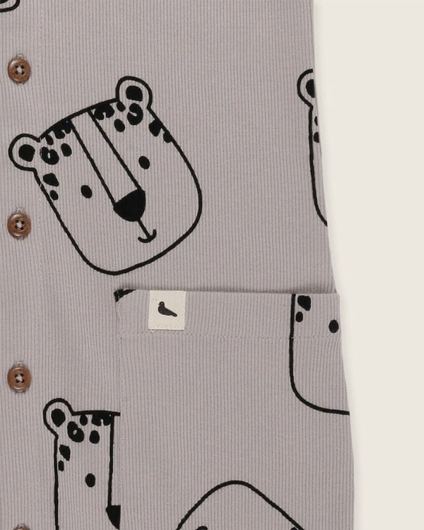 Grey Leopard Face Print Jumpsuit - image 4