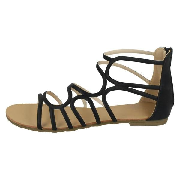 Spot On Ladies Spot On Flat Strappy Sandals F00053