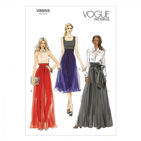 Vogue Sewing Pattern 8955, Trousers for Women, 6-8-10-12-14 - Easy