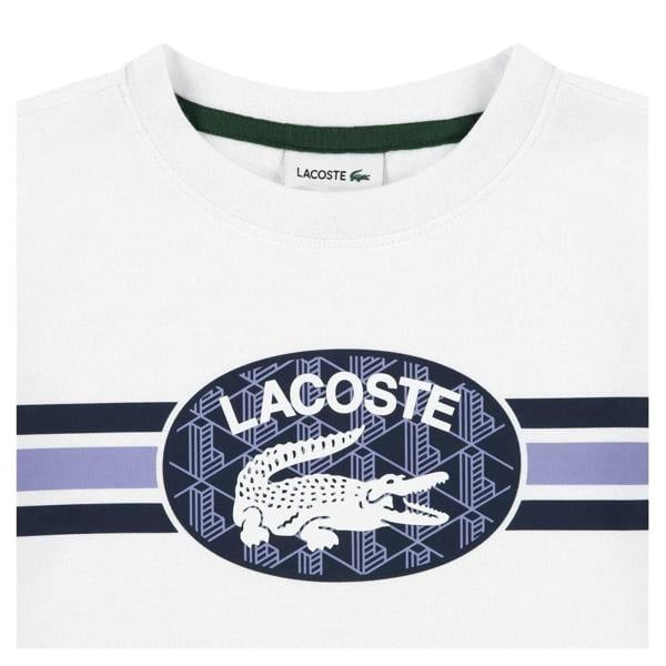 Lacoste Childrens/Kids Striped Regular T-Shirt - White - 