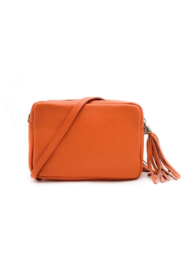 Kitise Mini Tassel Italian Genuine Leather Purse Crossbody Bag With Tassel