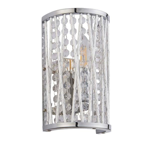 Pagazzi Lighting Marissa Chrome & Crystal Wall Light