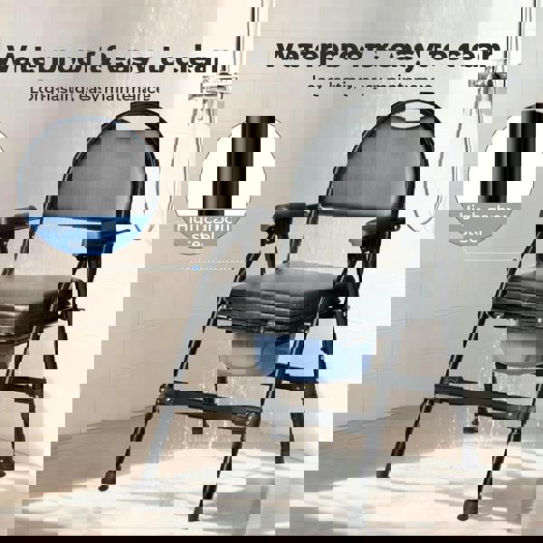 Levede Commode Toliet Chair for Disabled Folding Adjustable Remmoveable Seat