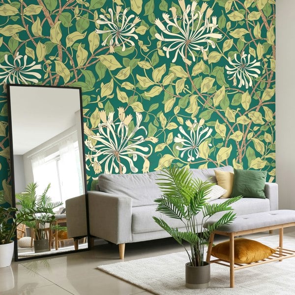 Origin Murals Honeysuckle - Forest Green