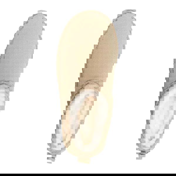 EverAu Womens/Ladies Quail Leather Slippers - Sand - 