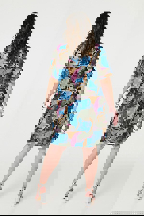 Blue | Printed Relaxed Short Dress