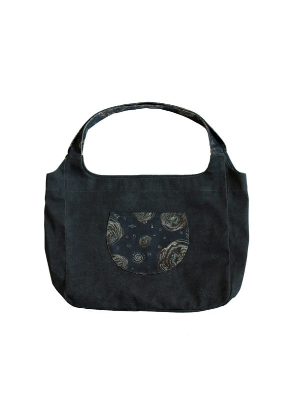 Blue Nude ~ Slow Fashion Brand - Enso Curved Tote Bag in Paisley