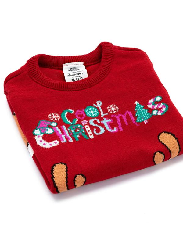 Paw Patrol Girls Red Skye Christmas Jumper