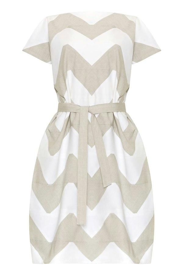 Bo Carter Venus Dress - White and Beige