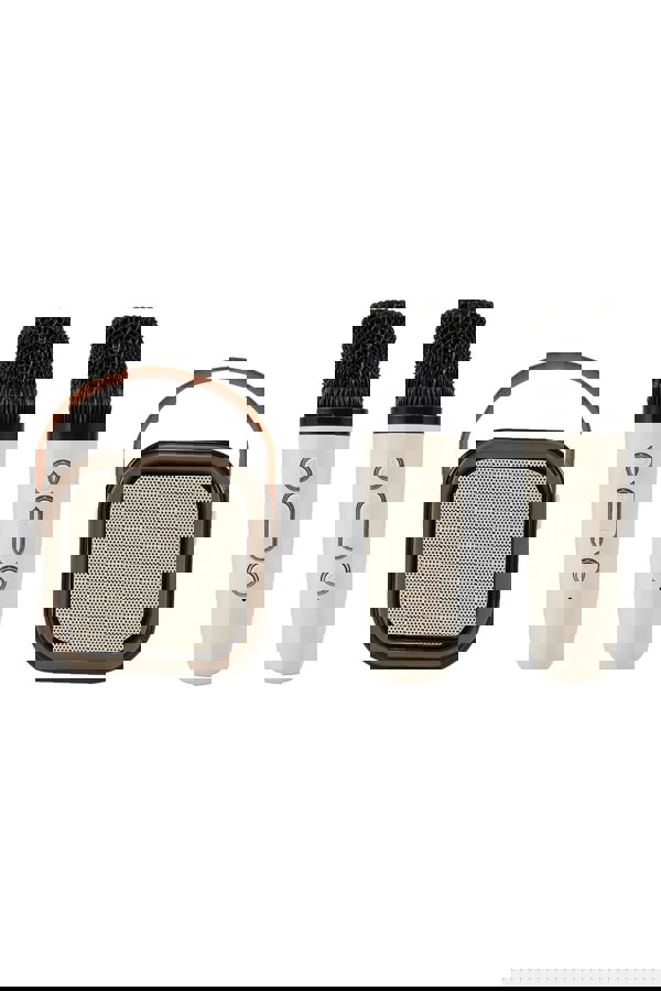 Living and Home Portable Karaoke Machine with Wireless Microphones and RGB Lights