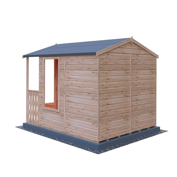 Shire Parham & Verandah 7x7 12mm interlock Clad wooden Summerhouse - Best Shed