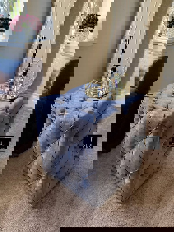 Buy Gray Storage Ottoman with Tray at iStools 