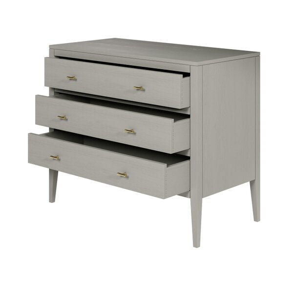 Wyld Haus Salvador Mist Grey Wood Grain 3 Drawer Chest