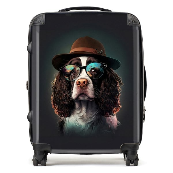 Warren Reed Springer Spaniel Dog Splashart Suitcase