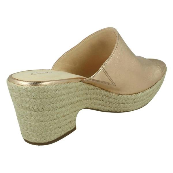 Clarks Ladies Clarks Espadrille Style Wedge Sandals Maritsa Mule