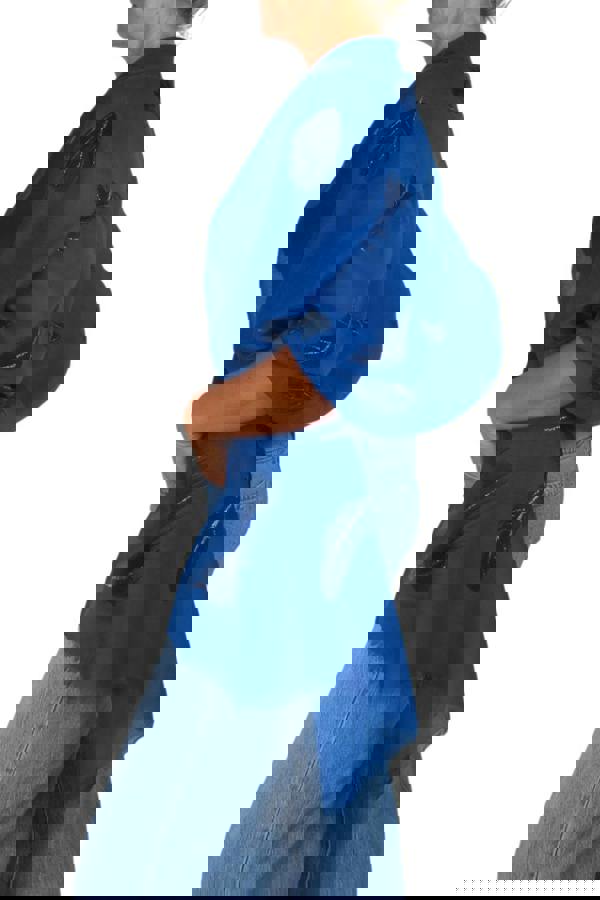 Paulo Due Feather Print Lightweight Scarf with Gold Lurex Detail