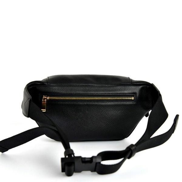 David WeJ Leather Belt Bag - Black