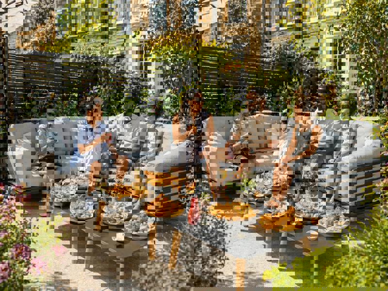 Ascoli L-Shaped Corner Sofa with 2 Side Tables | Premium Outdoor Lounge Set The Garden Furniture Shop