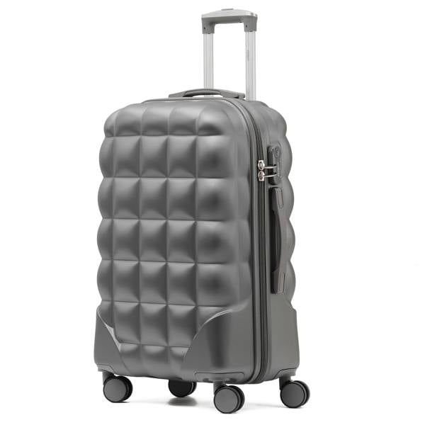 Flight Knight Medium 25" Hard Shell Bubble Design Check-in Suitcase Hold Luggage Bag