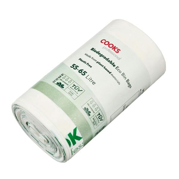 Cooks Professional Biodegradable Bin Bags | 55-65L