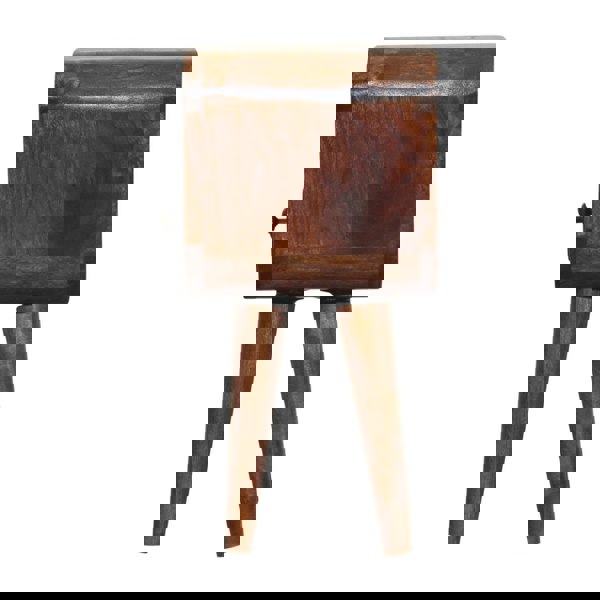 Artisan Furniture Solid Wood Extra Mini Chestnut Curve Open Slot Bedside