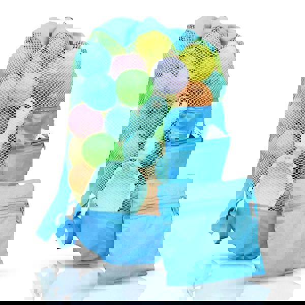 Aquarius Doodle Kids Blue Nylon Toy Storage Bag 60 Portable Play Mat Organizer