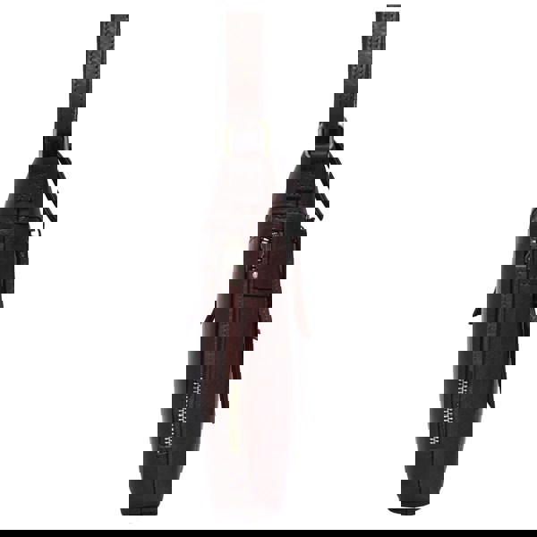 Assots London 'CORI' Brown Polished VT Real Leather Crossbody Bag