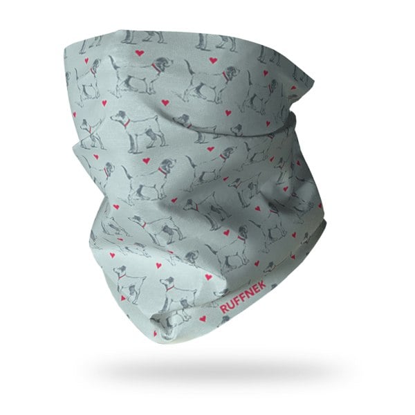 Love Dogs Multifunctional Scarf RUFFNEK® Grey