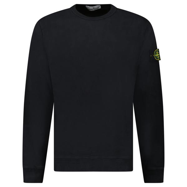 Stone Island Brushed Organic Cotton Sweatshirt Black - chancefashionco