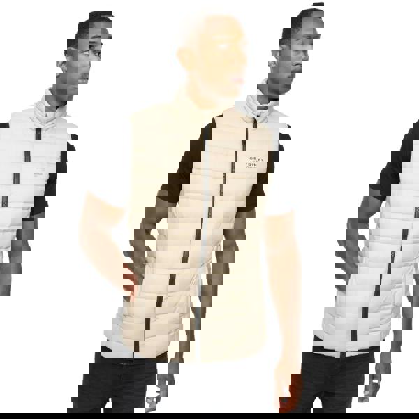 Crosshatch Mens Gattering MVE Quilted Gilet - Stone