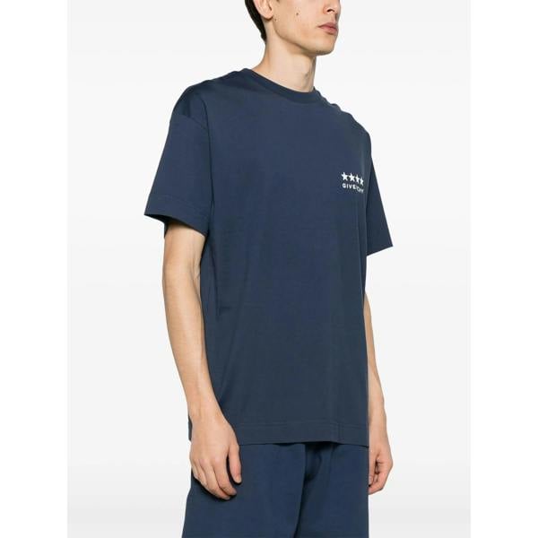 Givenchy 4G Stars Logo T-Shirt   in  Navy