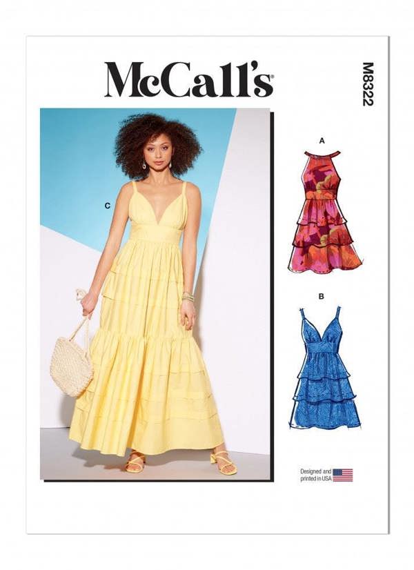 McCalls 8322 Paper Sewing Pattern – Women's Dress, Intermediate