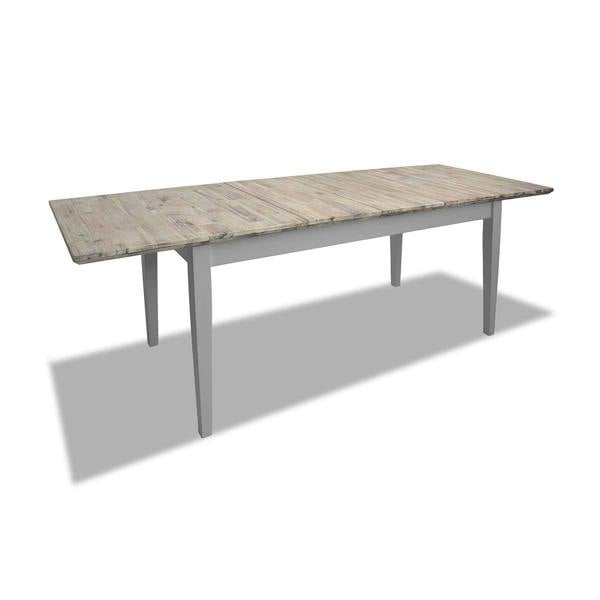 Statement Furniture Florence Rectangle Extending Kitchen Dining Table with Center Extension Leaves