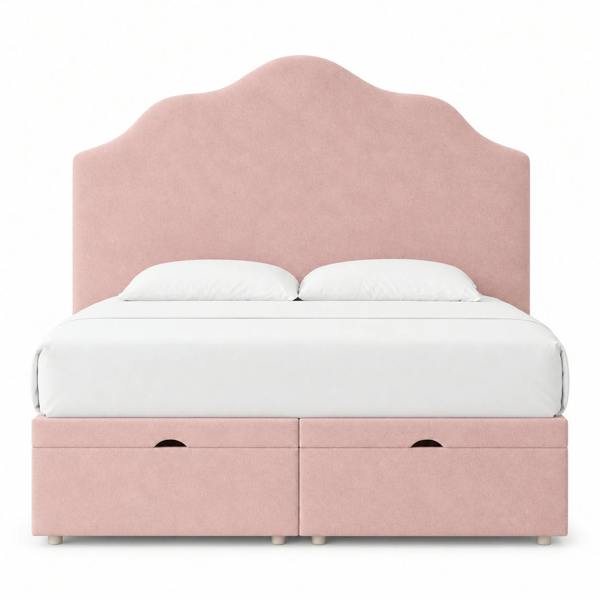 Great British Beds Paisley Divan Ottoman Bed - Pink Plush