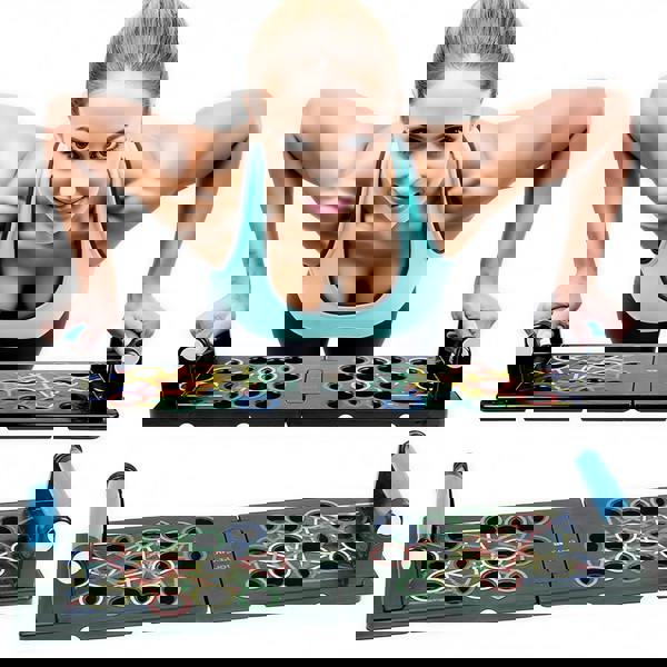 Gr8 Home Foldable 24 in 1 Push Up Board Bars Portable Rack Stand Home Gym Fitness Workout