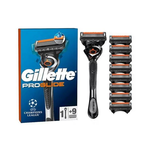 Gillette Proglide Razor For Men with 9 Blade Cartridge Refills