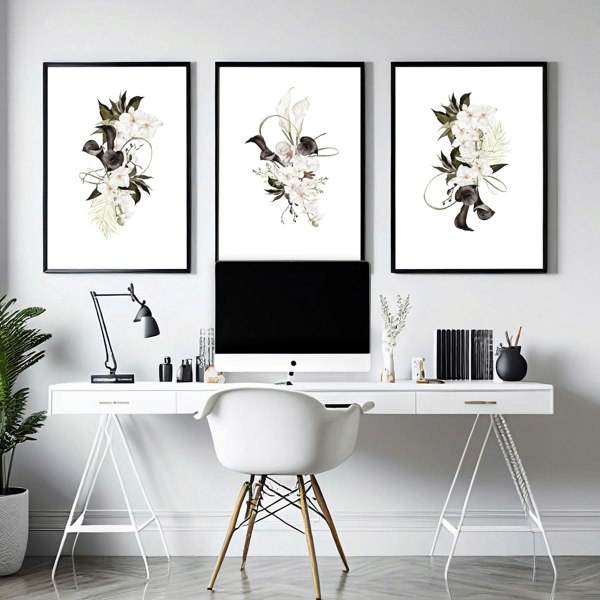 Office Wall Decoration Ideas | Set of 3 wall art prints