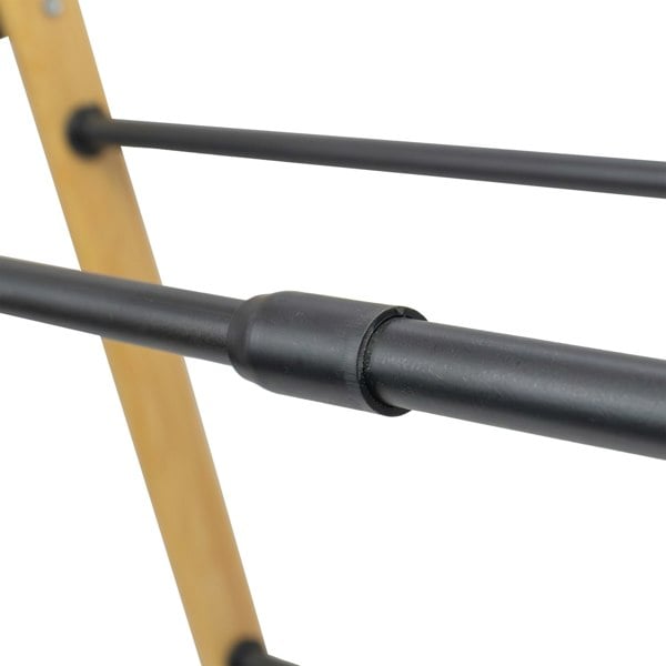 JVL Bamboo Extendable 4 Tier Clothes Ladder, Brown