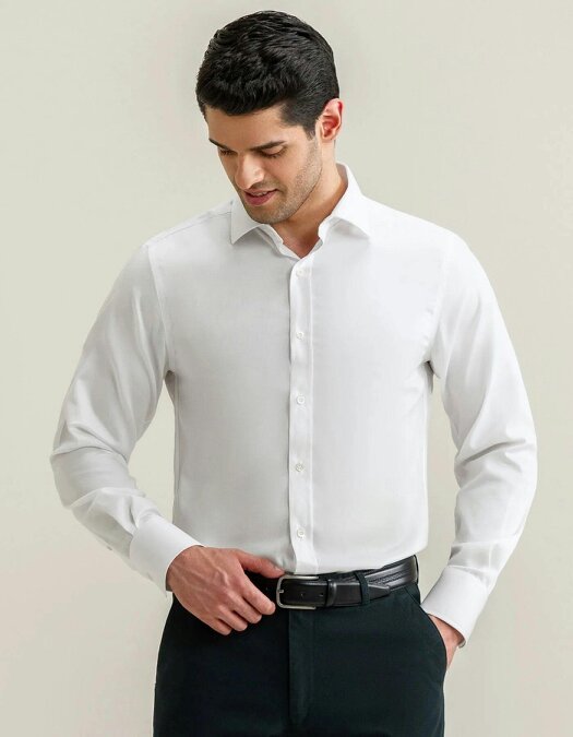 Men's Easy Care White Twill Shirt