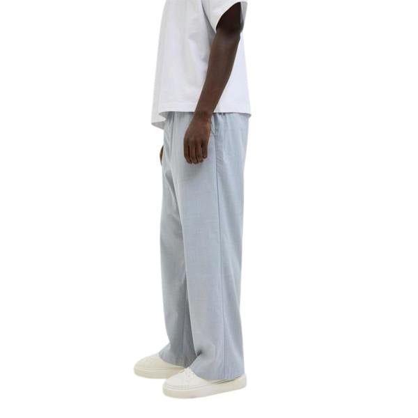 Jack And Jones Mens Bill Stripe Wide Leg Joggers - Grey Melange - 