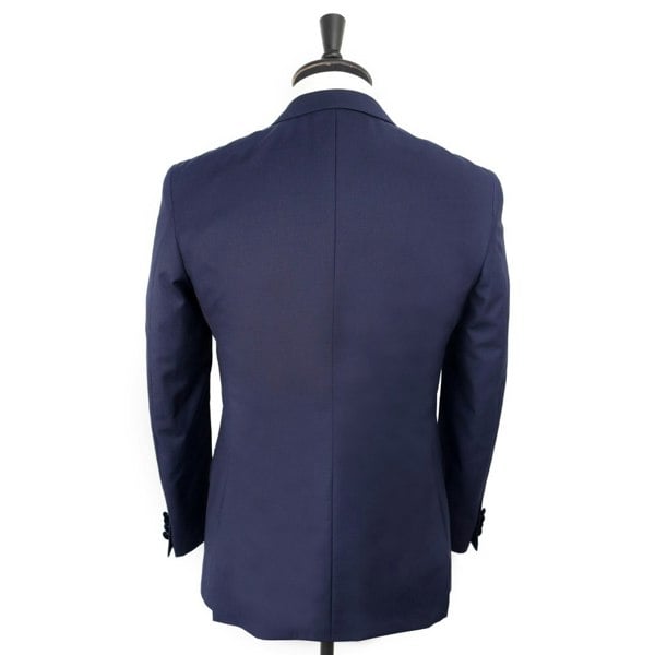 David WeJ Alfredo Dress Single Breasted Velvet Peak Lapel Tuxedo - Navy