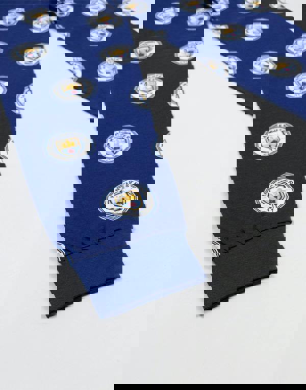 Manchester City Boys Multicoloured Logo Short Sleeve Long Leg Pyjama Set