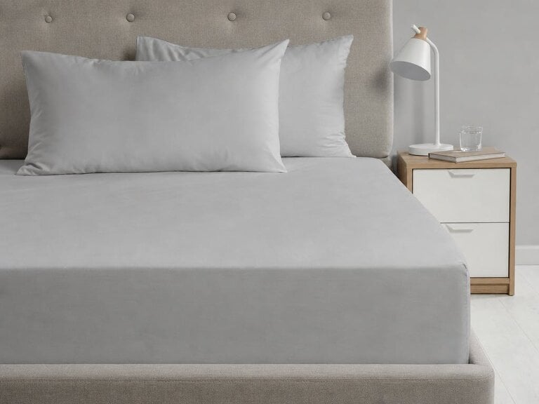 NEW Percale Flat Sheet - Grey