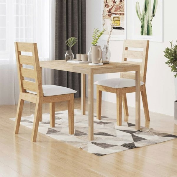 Berkfield Dining Table 110x70x75 cm Solid Wood Acacia