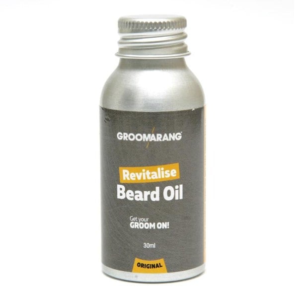 Groomarang Gold Collection Men's Grooming Kit (Beard Comb, Catcher & Oil)