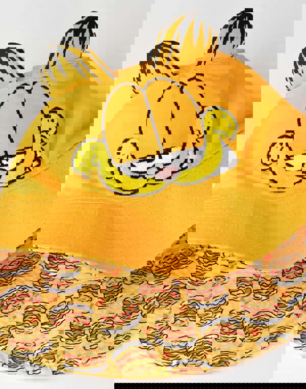 Garfield Unisex Orange Reversible Face & Lasagne Bucket Hat (One Size)