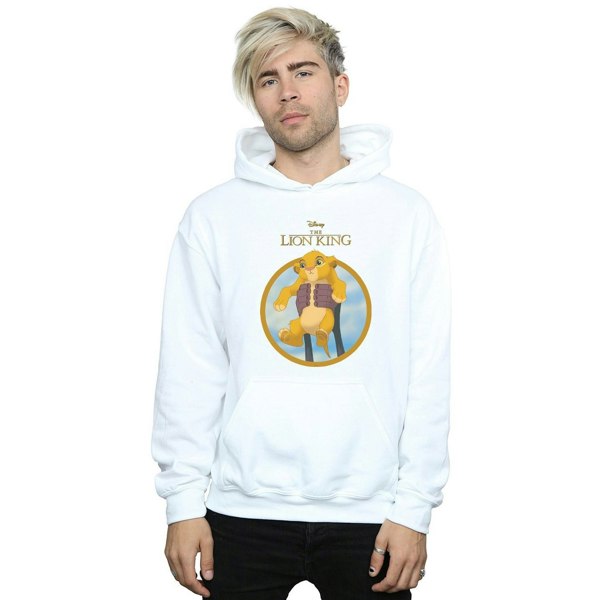 Disney Mens The Lion King Show Simba Hoodie - White