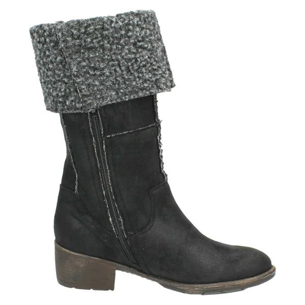 Spot On Ladies Spot On Mid Heel Fleece Lined Boot